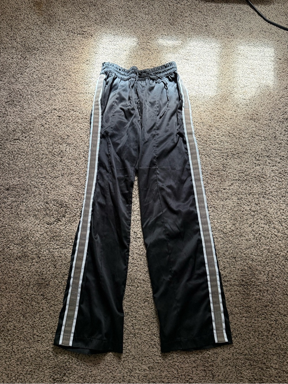 Abercrombie & Fitch Black Satin Joggers